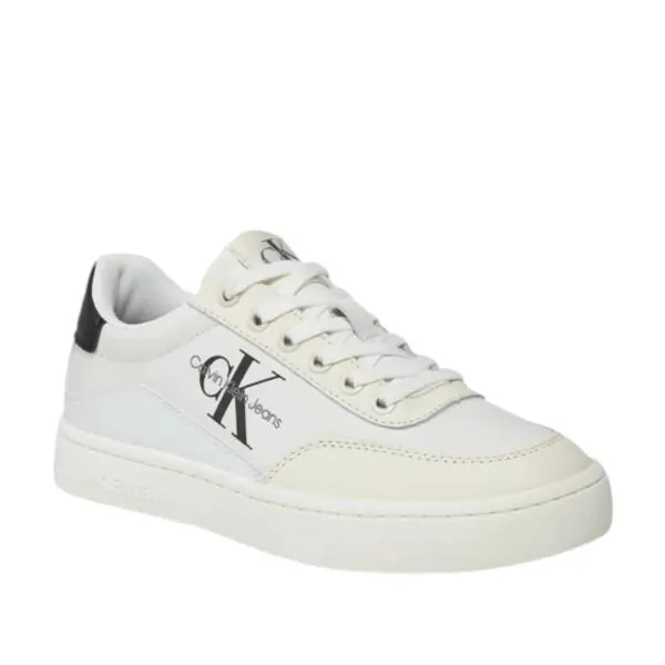 Calvin Klein - Γυναικεία Sneakers Classic Cupsole Low Lace Lth Ml YW0YW01296-01W Λευκό YW0YW01296-01W