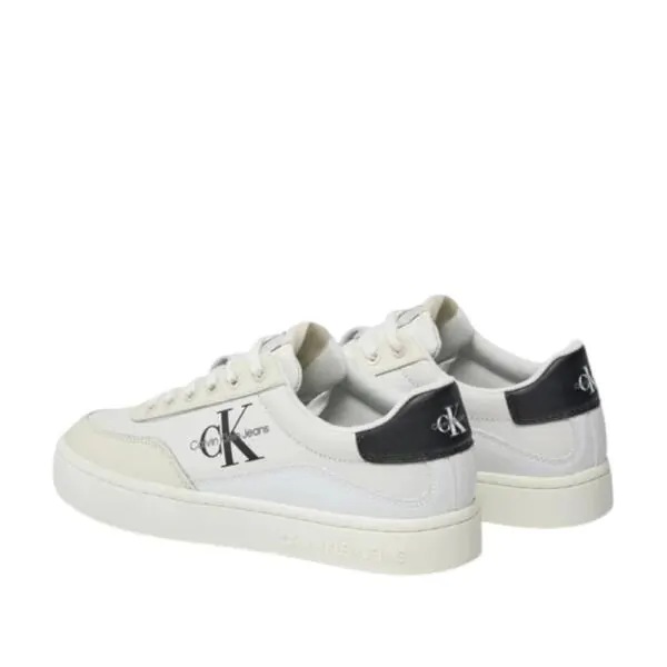 Calvin Klein - Γυναικεία Sneakers Classic Cupsole Low Lace Lth Ml YW0YW01296-01W Λευκό YW0YW01296-01W