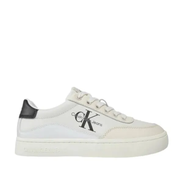 Calvin Klein - Γυναικεία Sneakers Classic Cupsole Low Lace Lth Ml YW0YW01296-01W Λευκό