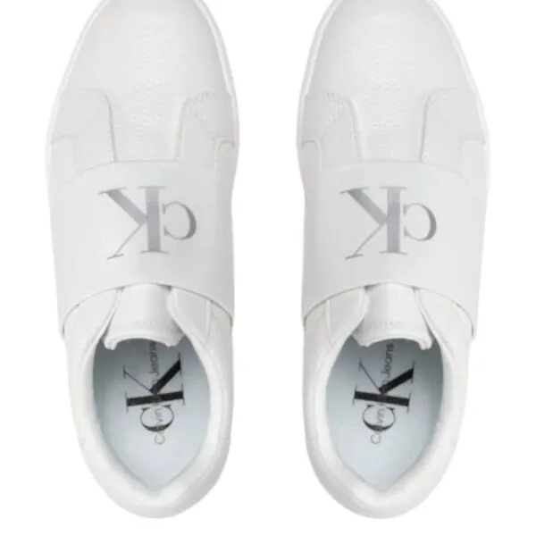 Calvin Klein - Γυναικεία Sneakers Classic Cupsole Ribbon Lth YW0YW00776-0LB Λευκό YW0YW00776-0LB
