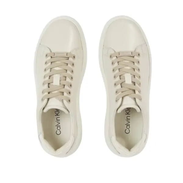 Calvin Klein - Γυναικεία Sneakers Raised Cupsole Lace Up HW0HW01668-ACG Μπεζ HW0HW01668-ACG