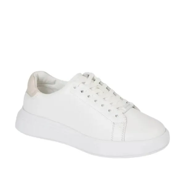 Calvin Klein - Γυναικεία Sneakers Raised Cupsole Lace Up HW0HW01668-OK7 Λευκό HW0HW01668-OK7
