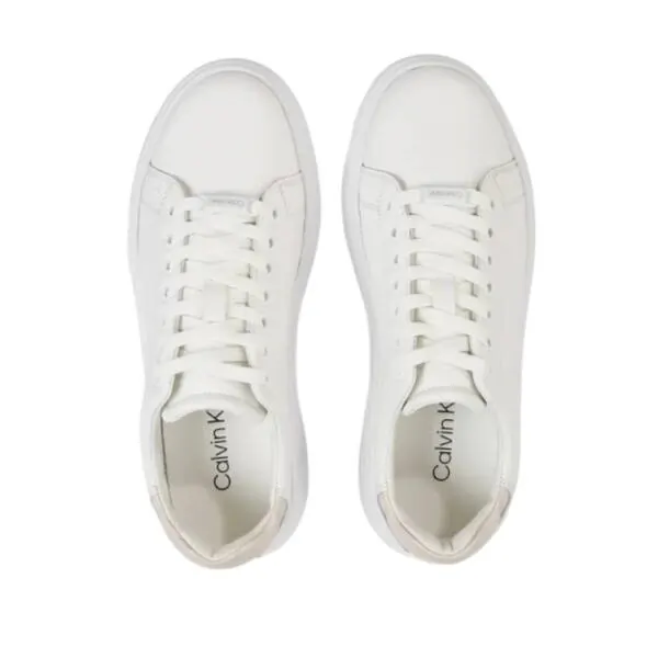 Calvin Klein - Γυναικεία Sneakers Raised Cupsole Lace Up HW0HW01668-OK7 Λευκό HW0HW01668-OK7
