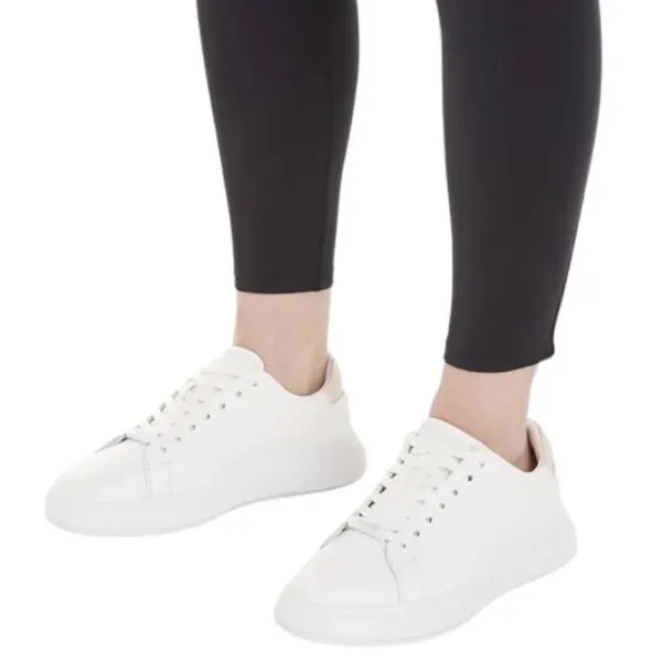 Calvin Klein - Γυναικεία Sneakers Raised Cupsole Lace Up HW0HW01668-OK7 Λευκό HW0HW01668-OK7