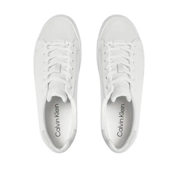 Calvin Klein - Γυναικεία Sneakers Vulc Lace Up Nano Fox-Lth HW0HW01066-0K9 Λευκό HW0HW01066-0K9