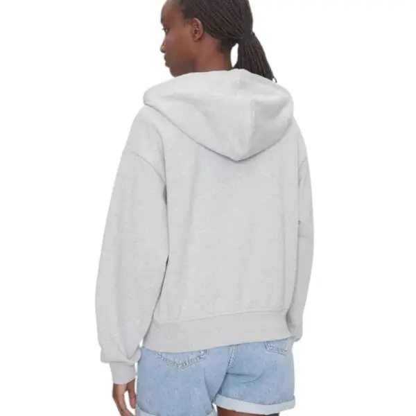 Calvin Klein - Γυναικεία Φούτερ Ζακέτα Monologo Regular Fit LV047B270G-P79 Γκρι LV047B270G-P79