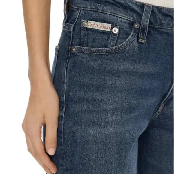 Calvin Klein - Γυναικείο Παντελόνι Jean Ck Mom Fit J20J224514-1BJ Μπλε Σκούρο J20J224514-1BJ
