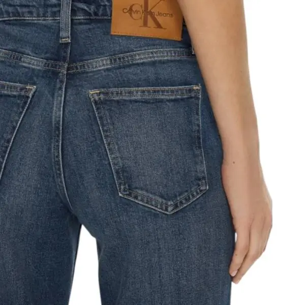 Calvin Klein - Γυναικείο Παντελόνι Jean Ck Mom Fit J20J224514-1BJ Μπλε Σκούρο J20J224514-1BJ