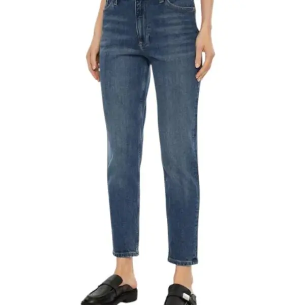 Calvin Klein - Γυναικείο Παντελόνι Jean Ck Mom Fit J20J224514-1BJ Μπλε Σκούρο