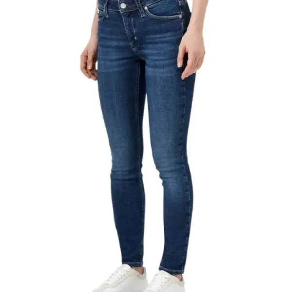 Calvin Klein - Γυναικείο Παντελόνι Jean Ck Skinny Fit J20J224491-1BJ Μπλε Σκούρο
