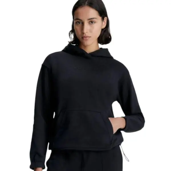 Calvin Klein - Γυναικείο Φούτερ Cotton Terry Logo Hoodie 00GWS3W300-BAE Μαύρο