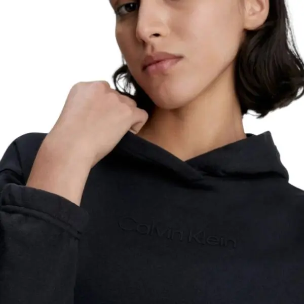 Calvin Klein - Γυναικείο Φούτερ Cotton Terry Logo Hoodie 00GWS3W300-BAE Μαύρο 00GWS3W300-BAE