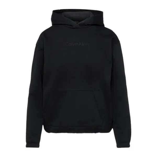 Calvin Klein - Γυναικείο Φούτερ Cotton Terry Logo Hoodie 00GWS3W300-BAE Μαύρο 00GWS3W300-BAE