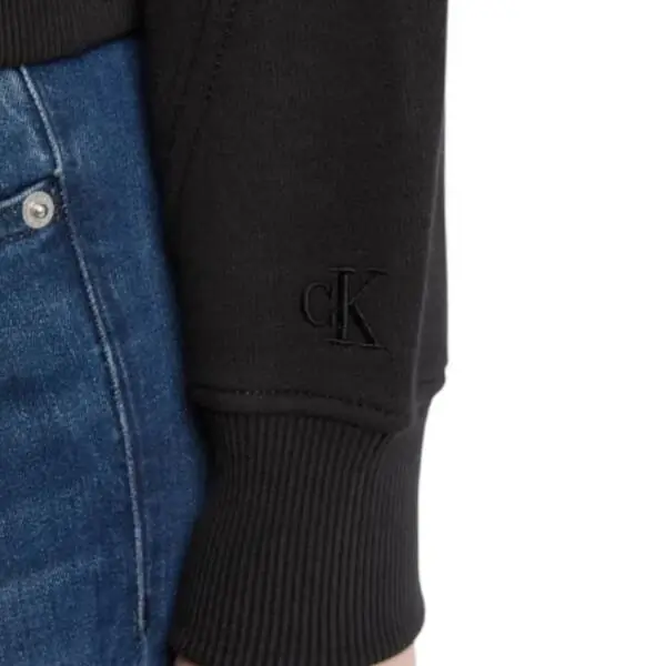 Calvin Klein - Γυναικείο Φούτερ Cropped Relaxed Fit J20J218048-BEH Μαύρο J20J218048-BEH