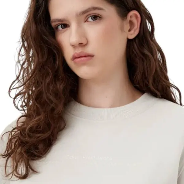 Calvin Klein - Γυναικείο Φούτερ Institutional Graphic Regular Fit J20J224731-PDH Μπεζ J20J224731-PDH