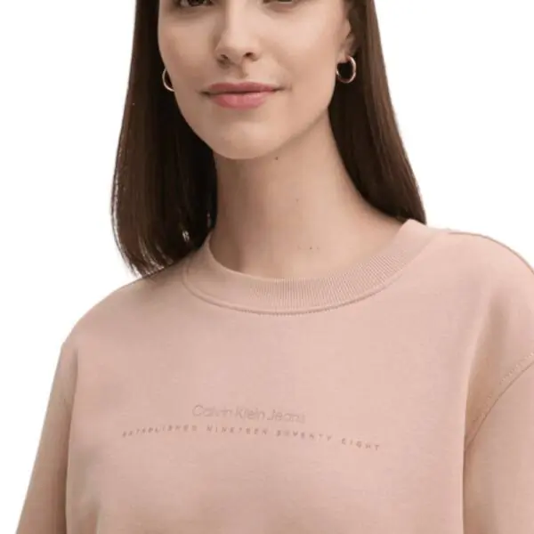 Calvin Klein - Γυναικείο Φούτερ Institutional Graphic Regular Fit J20J224731-TGW Πορτοκαλί J20J224731-TGW
