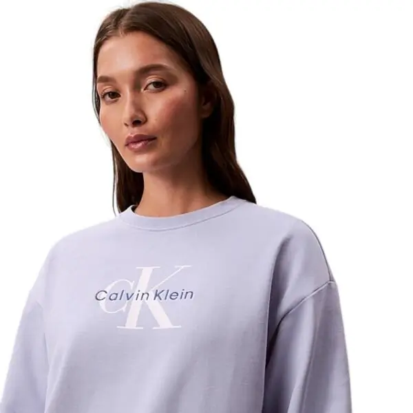 Calvin Klein - Γυναικείο Φούτερ Monologo Relaxed Fit LV047B234G-TKF Μωβ LV047B234G-TKF