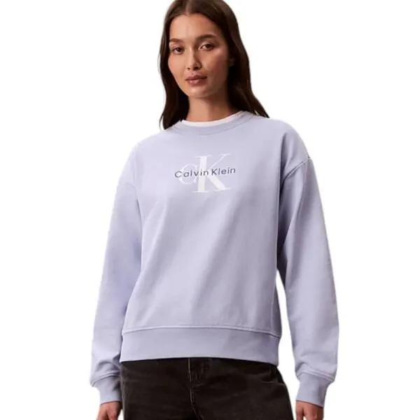 Calvin Klein - Γυναικείο Φούτερ Monologo Relaxed Fit LV047B234G-TKF Μωβ