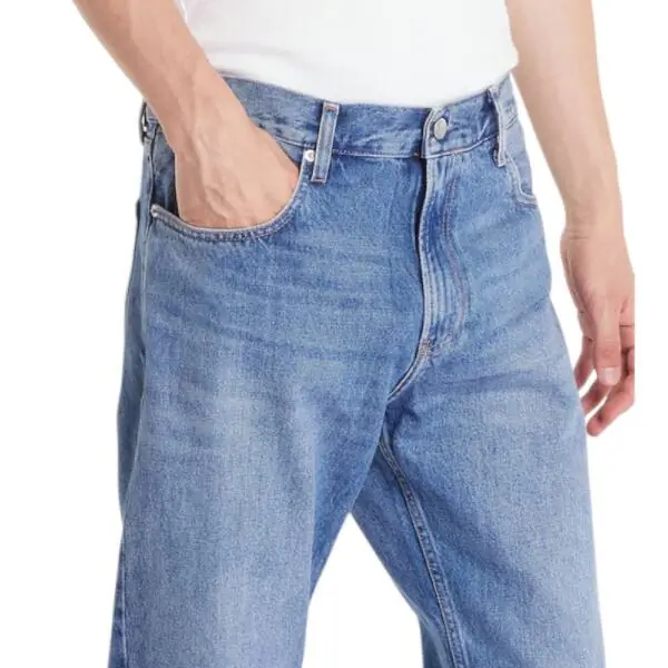 Calvin Klein – Ανδρικό Jean Dad Authentic Regular Tapered Fit J30J325726-1A4 Μπλε J30J325726-1A4