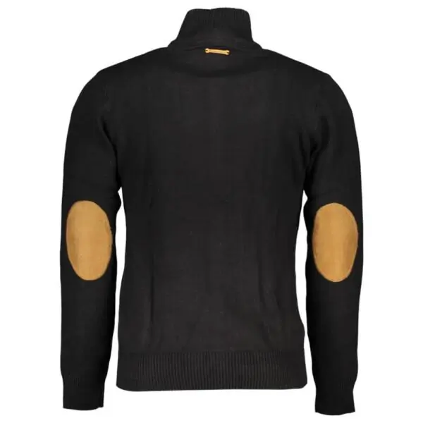Gian Marco Venturi - Ανδρική Ζακέτα Πλεκτή με Φερμουάρ AU01528-FILIPPO-BLACK Μαύρο AU01528-FILIPPO-BLACK