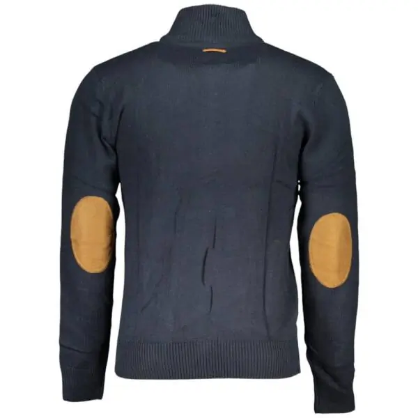 Gian Marco Venturi - Ανδρική Ζακέτα Πλεκτή με Φερμουάρ AU01528-FILIPPO-NIGHTB Μπλε Σκούρο AU01528-FILIPPO-NIGHTB