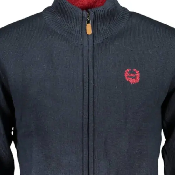 Gian Marco Venturi - Ανδρική Ζακέτα Πλεκτή με Φερμουάρ AU01528-FILIPPO-NIGHTB Μπλε Σκούρο AU01528-FILIPPO-NIGHTB