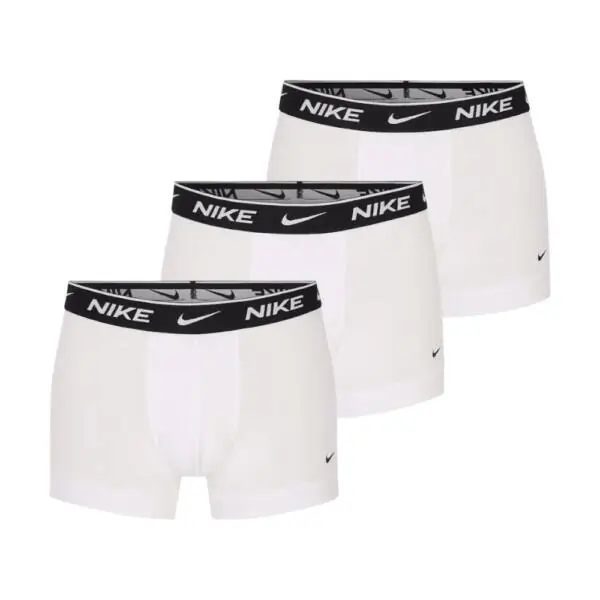 Nike - Ανδρικά Μποξεράκια Everyday Trunk Boxer 3-Pack 0000KE1008-MED Λευκό 0000KE1008-MED