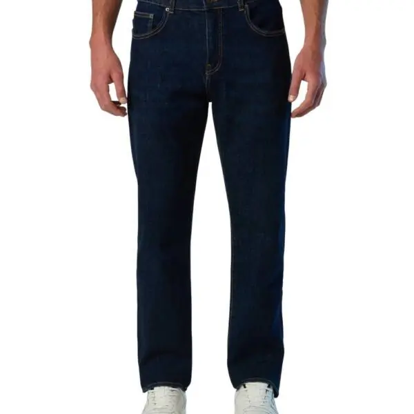 North Sails - Ανδρικό Παντελόνι Τζιν Stripe recycled Regular Fit 673169-000-C001 Μπλε Σκούρο
