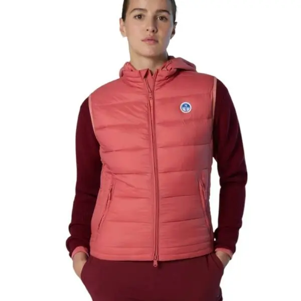 North Sails - Γυναικείο Αμάνικο Μπουφάν Galia Vest 000016-000-0182 Κοραλλί