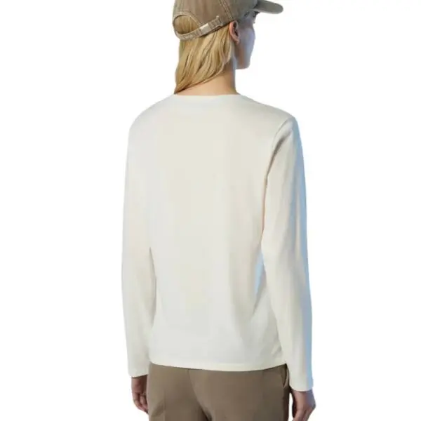 North Sails - Γυναικείο Μακρυμάνικο T-Shirt Raised logo 093566-000-012A Λευκό 093566-000-012A