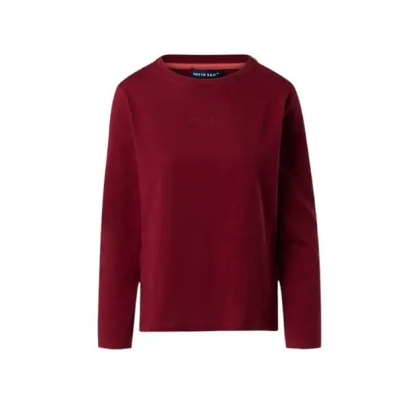 North Sails - Γυναικείο Μακρυμάνικο T-Shirt Raised logo 093566-000-0240 Μπορντό 093566-000-0240