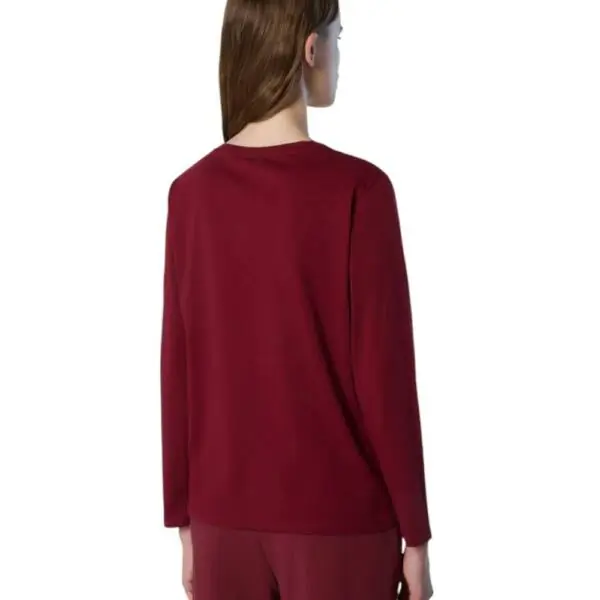 North Sails - Γυναικείο Μακρυμάνικο T-Shirt Raised logo 093566-000-0240 Μπορντό 093566-000-0240