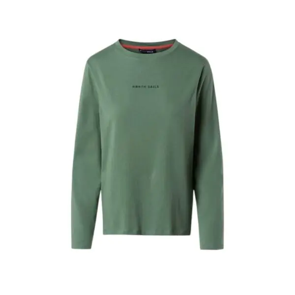 North Sails - Γυναικείο Μακρυμάνικο T-Shirt Raised logo 093566-000-0483 Πράσινο 093566-000-0483