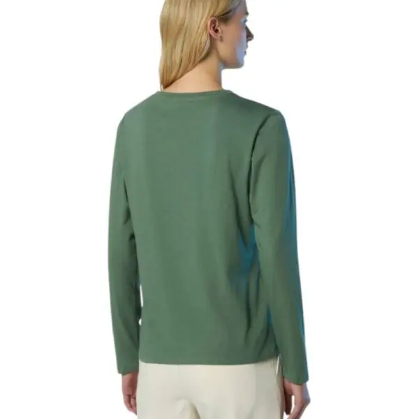 North Sails - Γυναικείο Μακρυμάνικο T-Shirt Raised logo 093566-000-0483 Πράσινο 093566-000-0483