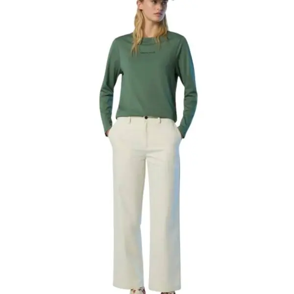 North Sails - Γυναικείο Μακρυμάνικο T-Shirt Raised logo 093566-000-0483 Πράσινο 093566-000-0483