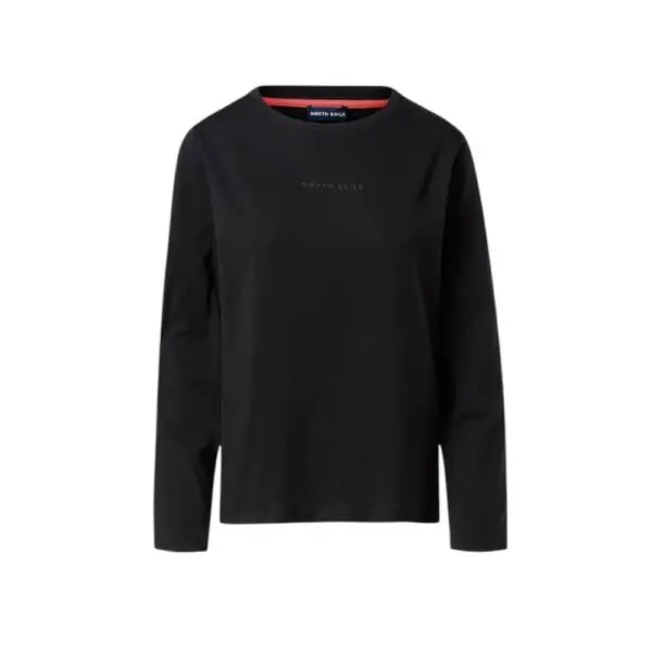 North Sails - Γυναικείο Μακρυμάνικο T-Shirt Raised logo 093566-000-0937 Μαύρο 093566-000-0937