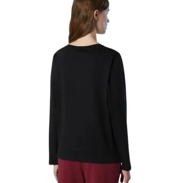 North Sails - Γυναικείο Μακρυμάνικο T-Shirt Raised logo 093566-000-0937 Μαύρο 093566-000-0937