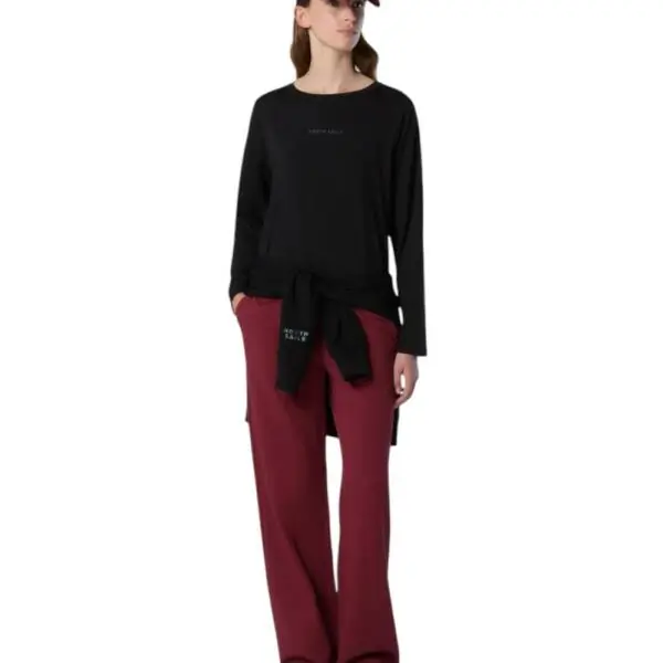 North Sails - Γυναικείο Μακρυμάνικο T-Shirt Raised logo 093566-000-0937 Μαύρο 093566-000-0937