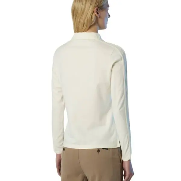 North Sails - Γυναικείο Μακρυμάνικο peachskin Polo 093583-000-012A Λευκό 093583-000-012A