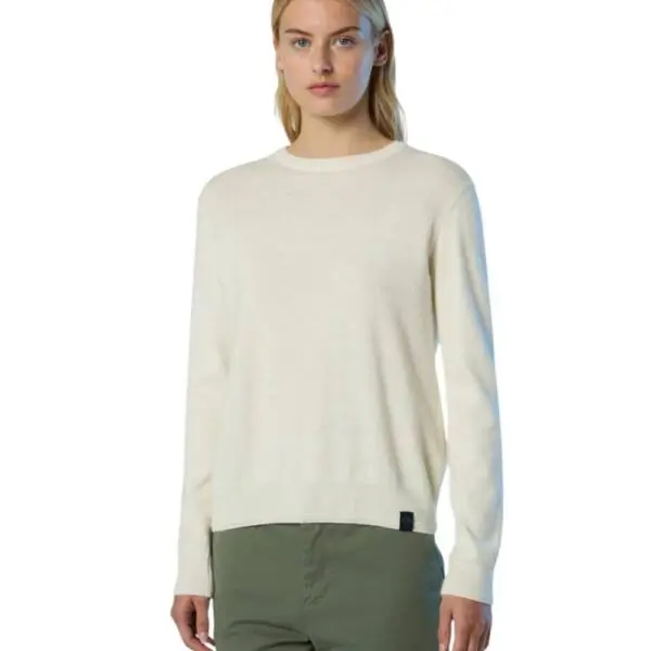 North Sails - Γυναικείο Πουλόβερ Cashmere Blend Sweater 095510-000-0105 Λευκό
