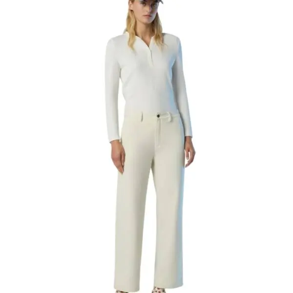 North Sails - Γυναικείο Πουλόβερ Ribbed jersey Henley top 093581-000-012A Λευκό 093581-000-012A