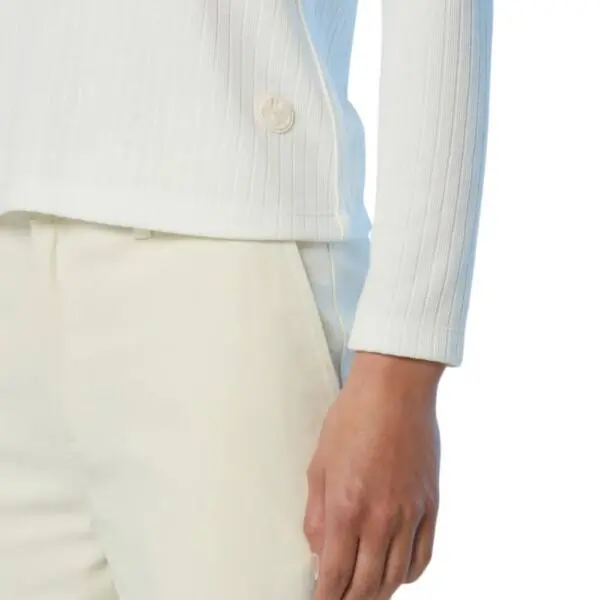 North Sails - Γυναικείο Πουλόβερ Ribbed jersey Henley top 093581-000-012A Λευκό 093581-000-012A