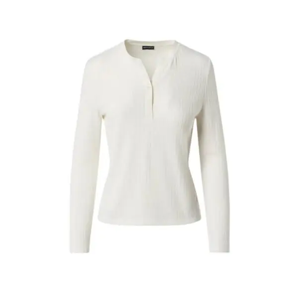 North Sails - Γυναικείο Πουλόβερ Ribbed jersey Henley top 093581-000-012A Λευκό 093581-000-012A