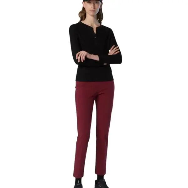 North Sails - Γυναικείο Πουλόβερ Ribbed jersey Henley top 093581-000-0937 Μαύρο 093581-000-0937