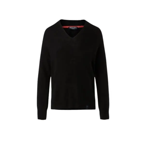 North Sails - Γυναικείο Πουλόβερ V-Neck Saddle Shoulder 095511-000-0999 Μαύρο 095511-000-0999