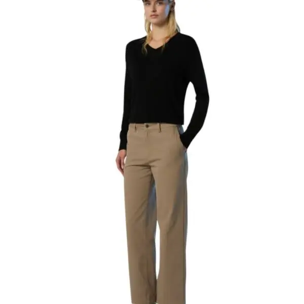 North Sails - Γυναικείο Πουλόβερ V-Neck Saddle Shoulder 095511-000-0999 Μαύρο 095511-000-0999