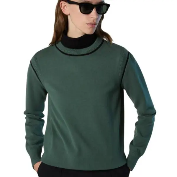 North Sails - Γυναικείο Πουλόβερ Viscose crew-neck 095516-000-0483 Πράσινο 095516-000-0483