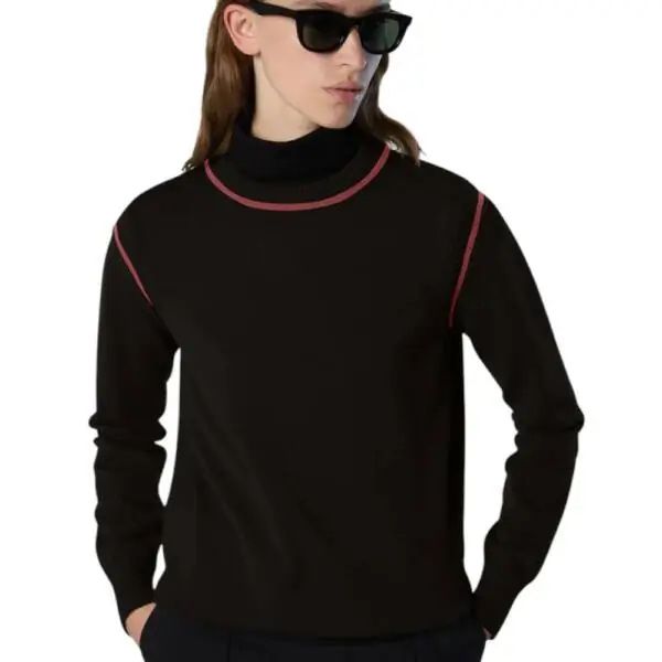 North Sails - Γυναικείο Πουλόβερ Viscose crew-neck 095516-000-0937 Μαύρο 095516-000-0937