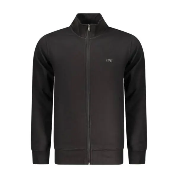 Rifle Jeans - Ανδρική Ζακέτα Φούτερ Regular Fit RFF018-NERO Μαύρο