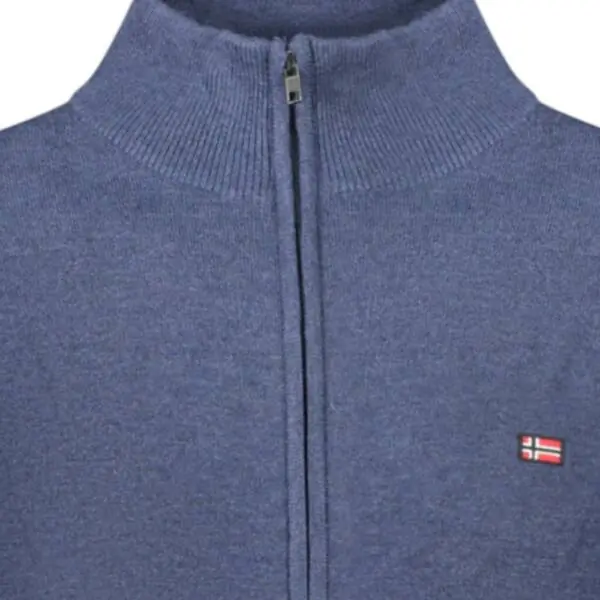 Scuola Nautica Italiana - Ανδρική Ζακέτα Πουλόβερ Με Φερμουάρ 843104-DENIM Μπλε 843104-DENIM